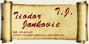 Tiodor Janković vizit kartica